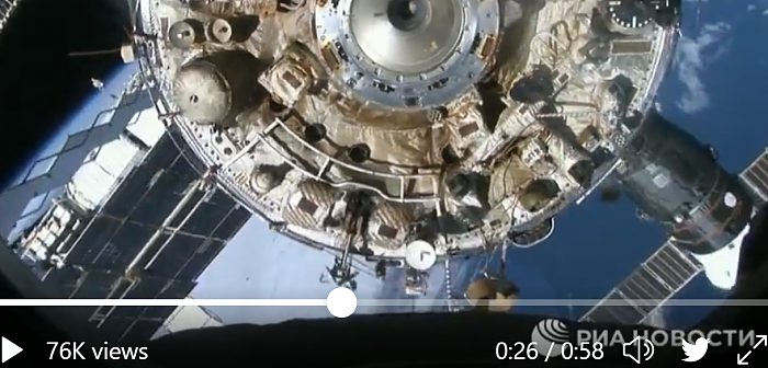 怪异视频显示俄罗斯模块从国际空间站上分离的场景 - 4