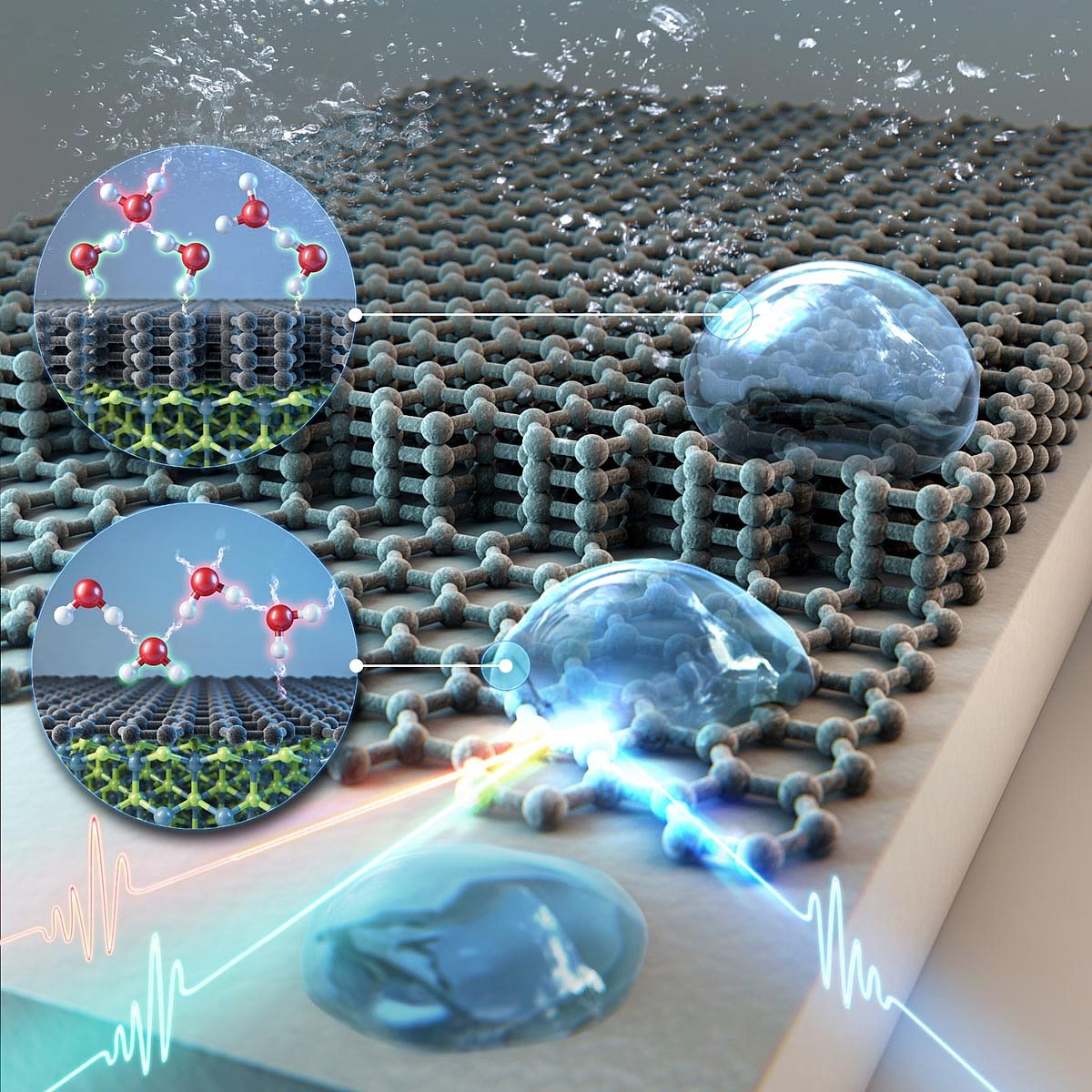 研究人员现可在分子水平上测量石墨烯及其他2D材料的“湿润性” - 1