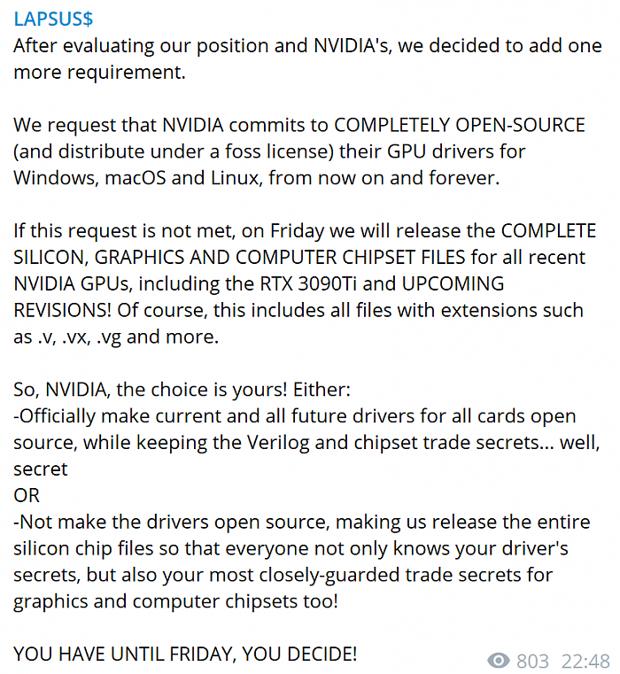 黑客公开威胁NVIDIA：驱动必须开源 否则走着瞧 - 1