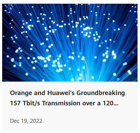 华为与 Orange 创造 120 公里光纤 157Tbit / s 传输新纪录 - 1