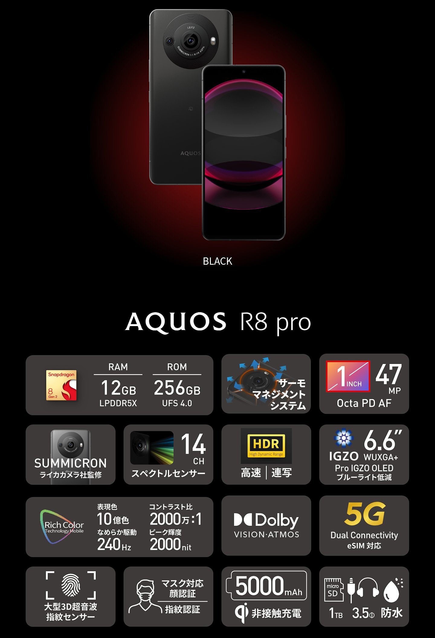 徕卡加持：夏普发布 AQUOS R8 / Pro 手机，沿用 47MP 一英寸传感器 - 3