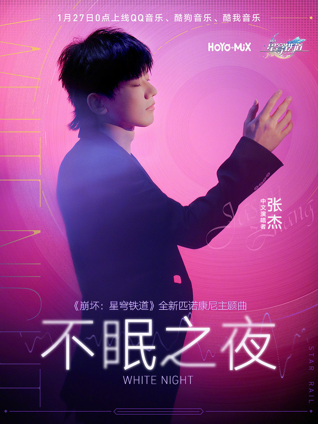 星穹铁道宣布与张杰合作 推出匹诺康尼中文主题曲《不眠之夜》 - 1