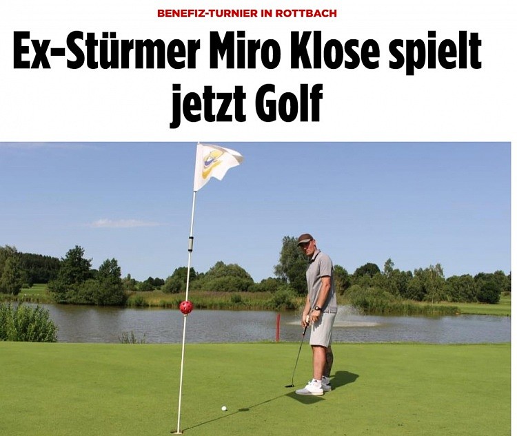 图片报：德国名宿克洛泽参加了高尔夫比赛 - 1