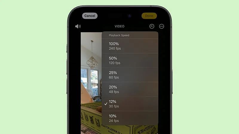 苹果 iOS 18 照片应用改进，支持调整高帧率视频的播放速度 - 1