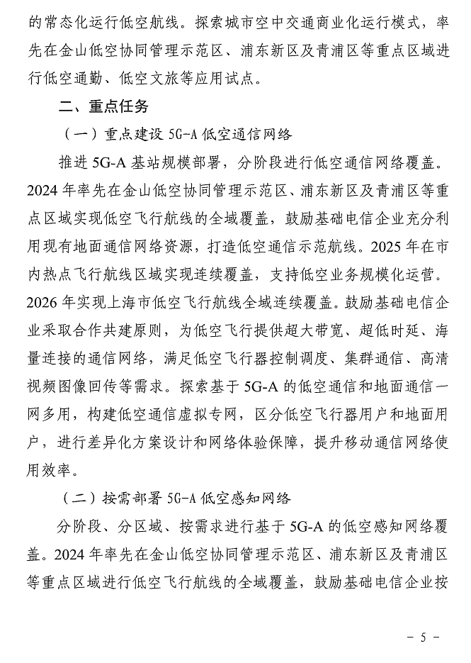 上海强化 5G-A 的低空智联网覆盖：到 2026 年初步建成低空飞行航线全域连续覆盖的通信网络 - 4