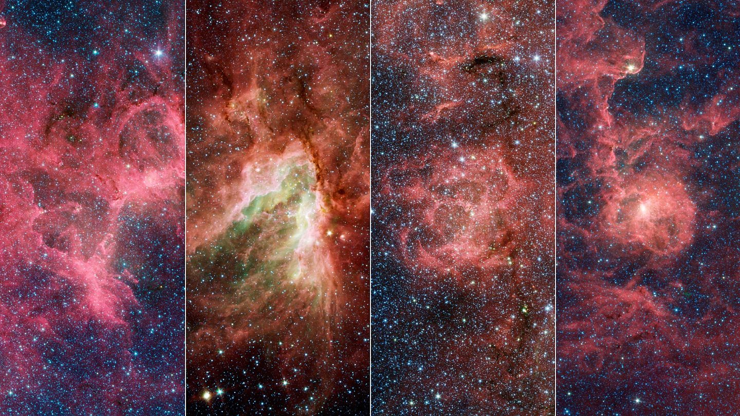四个著名的美丽星云大图欣赏：Eagle,Omega Nebula,Trifid和Lagoon - 1
