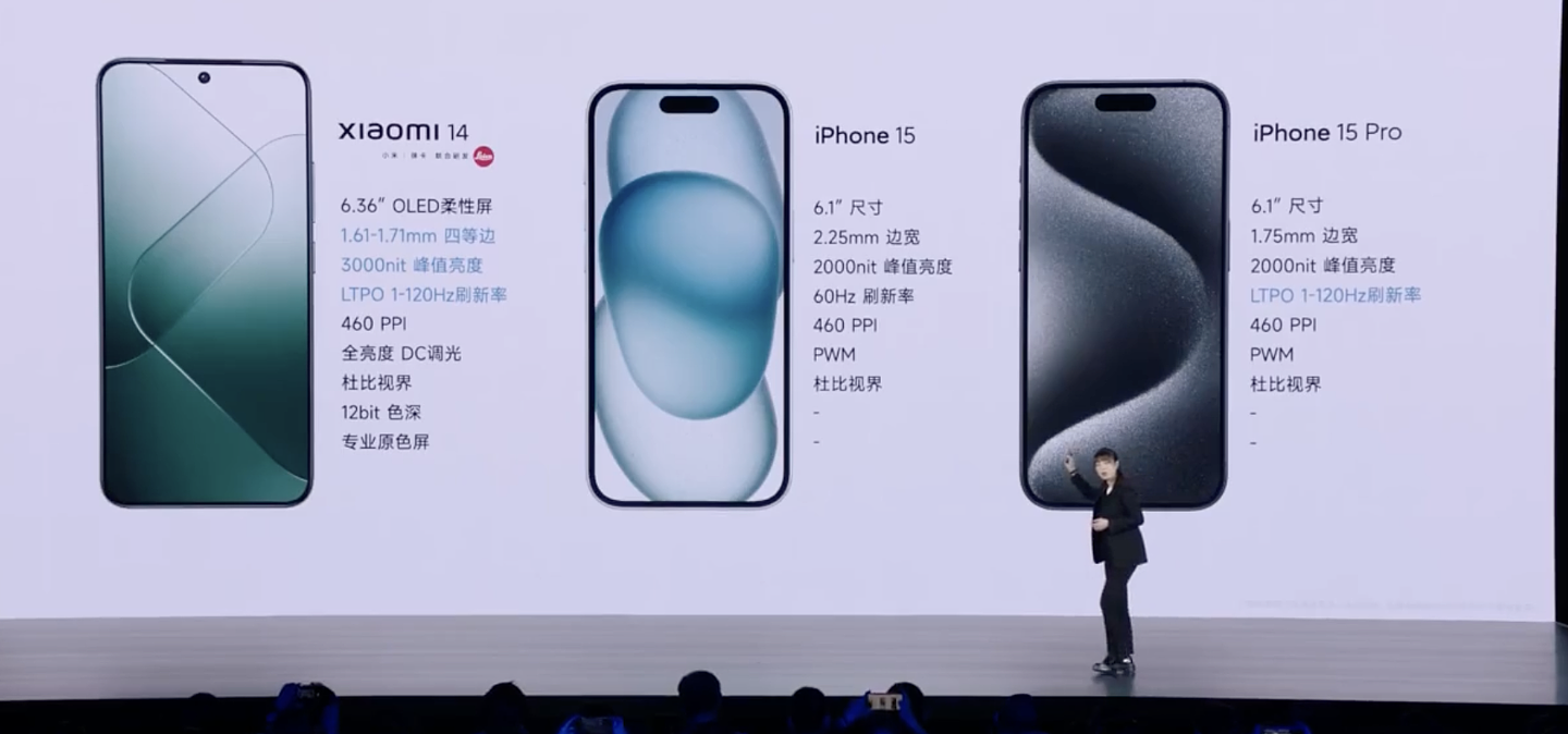 小米 14 手机屏幕细节出炉：C8 材料、3000 尼特峰值亮度，号称比肩 iPhone - 4