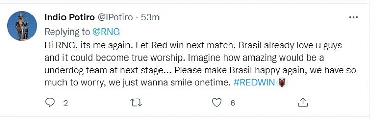巴西网友跪求RNG：希望能让我们赢一把 让巴西快乐和PSG加赛 - 2
