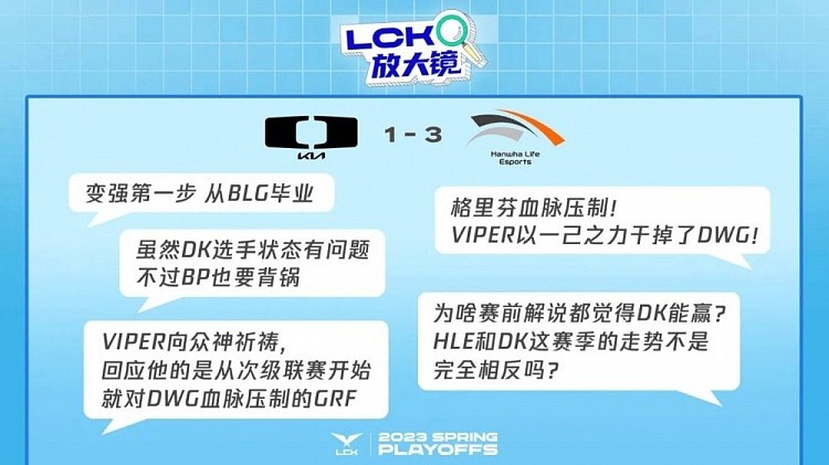 LCK放大镜HLE战胜DK韩网热评：变强第一步先从BLG毕业 - 1