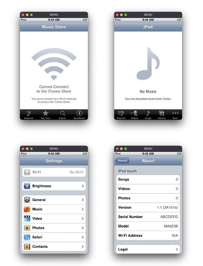 耗时一年多，QEMU 开发者成功在电脑上模拟了 iPod touch 上的初版 iPhone OS - 5