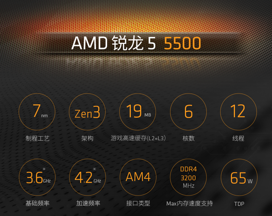 R5-5500：AMD 盒装 CPU 处理器 733 元 12 期免息 - 1