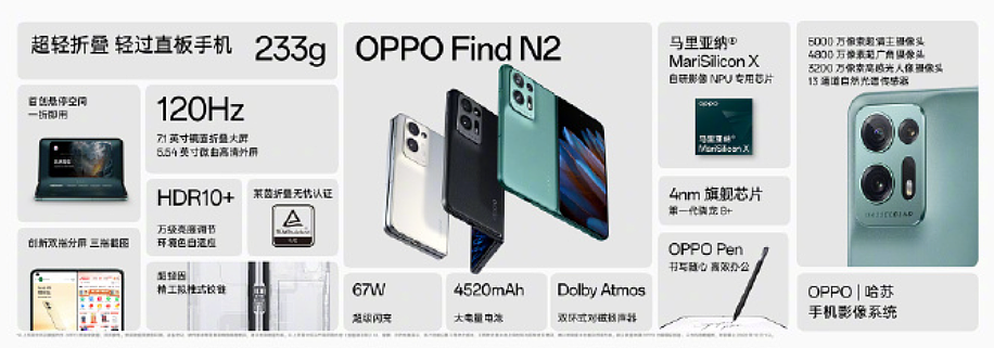 7999 元起，OPPO Find N2 折叠屏手机发布：仅重 233g，搭载骁龙 8 +，支持手写笔 - 11