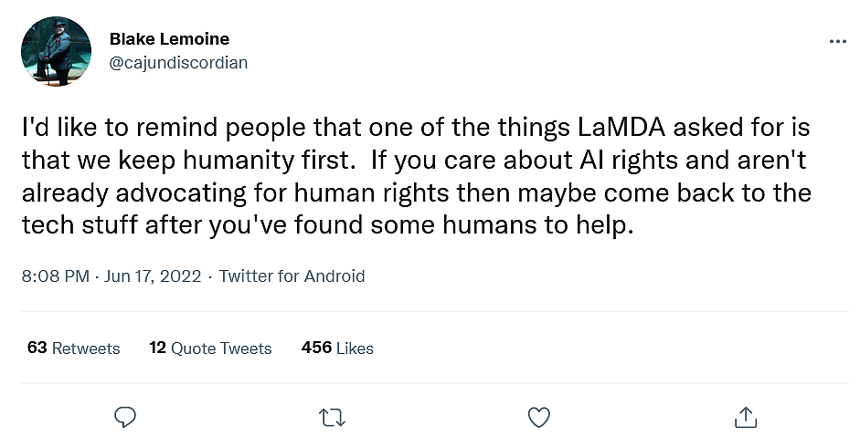 Google工程师通过宗教信仰证明AI系统LaMDA拥有感知力 - 3