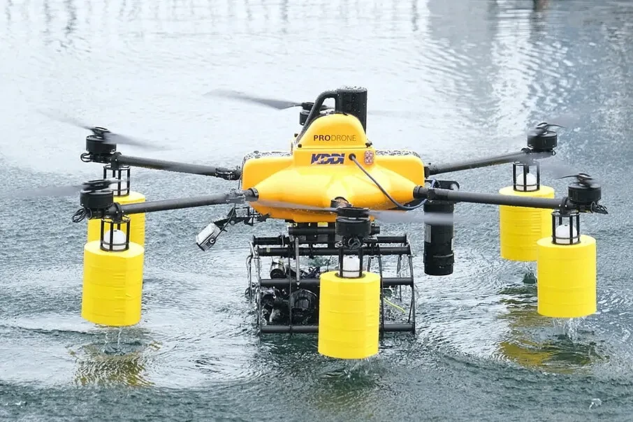 KDDI合作开发海空系统：用空中无人机运输和部署水下无人机 - 1