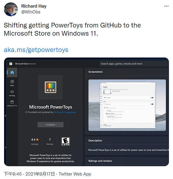 PowerToys实用工具软件现已登陆Windows 11官方应用商店 - 1