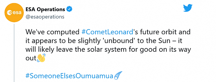 Leonard彗星现已经可见：未来可能永远不会再来 - 5