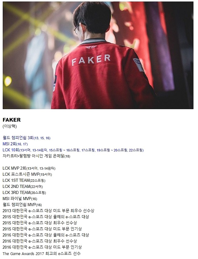 韩网盘点历史前十四中单：Faker稳居榜首 Rookie、Doinb紧随其后 - 1