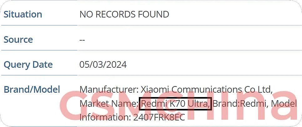 小米 Redmi K70 Ultra 手机曝光：代号“rotko”有望 8 月发布，配天玑 9300 芯片 - 3
