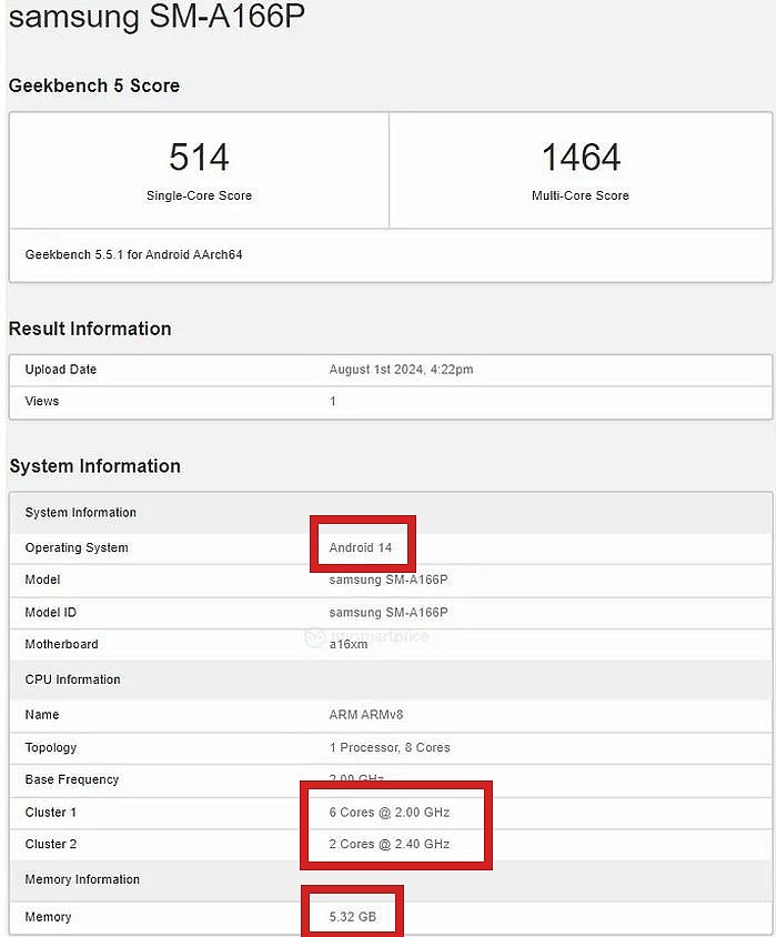 三星 Galaxy A16 5G 手机曝光：4GB / 6GB 内存、天玑 6300 芯片、安卓 14 系统 - 2