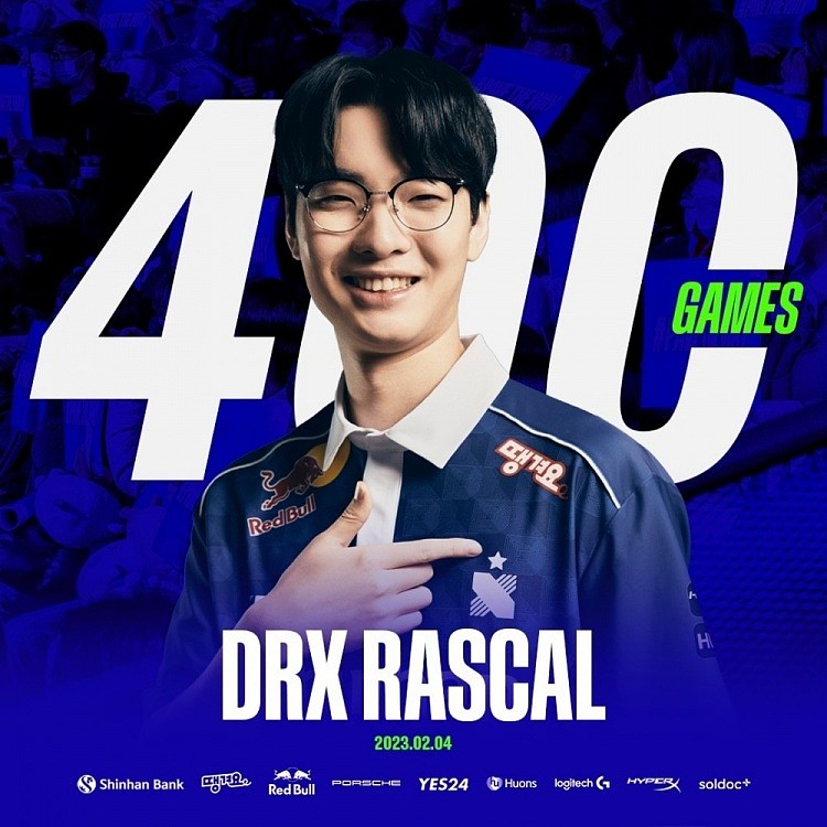 DRX官方：上单选手Rascal达成LCK400次登场成就 - 1