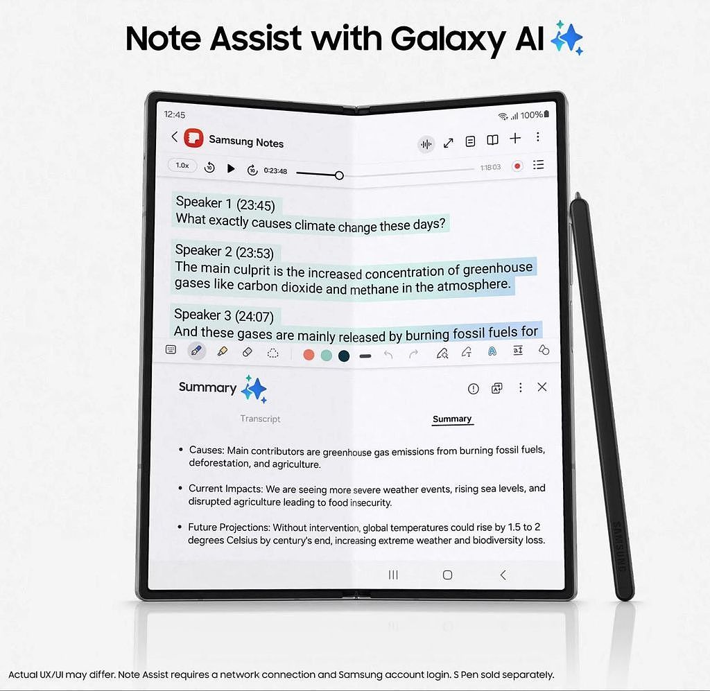 三星 Galaxy AI 新技能曝光：笔记助手、智能回复、转录语音、实时翻译等 - 2