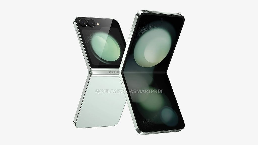 三星 Galaxy Z Flip6 手机渲染：6.7 英寸内屏、3.4 英寸外屏，厚度增 7% - 4