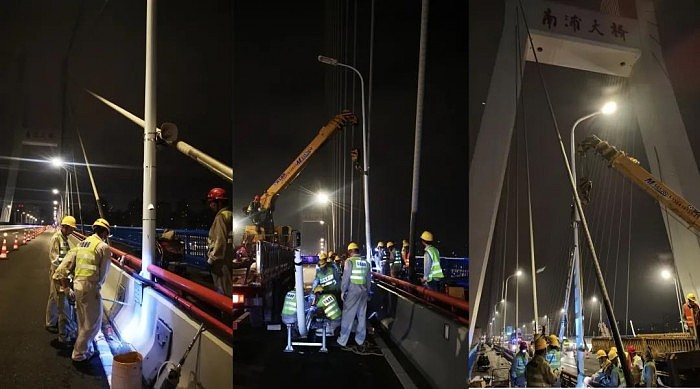 上海巧妙改造黄浦江大桥：路灯杆同时也是5G基站 - 2