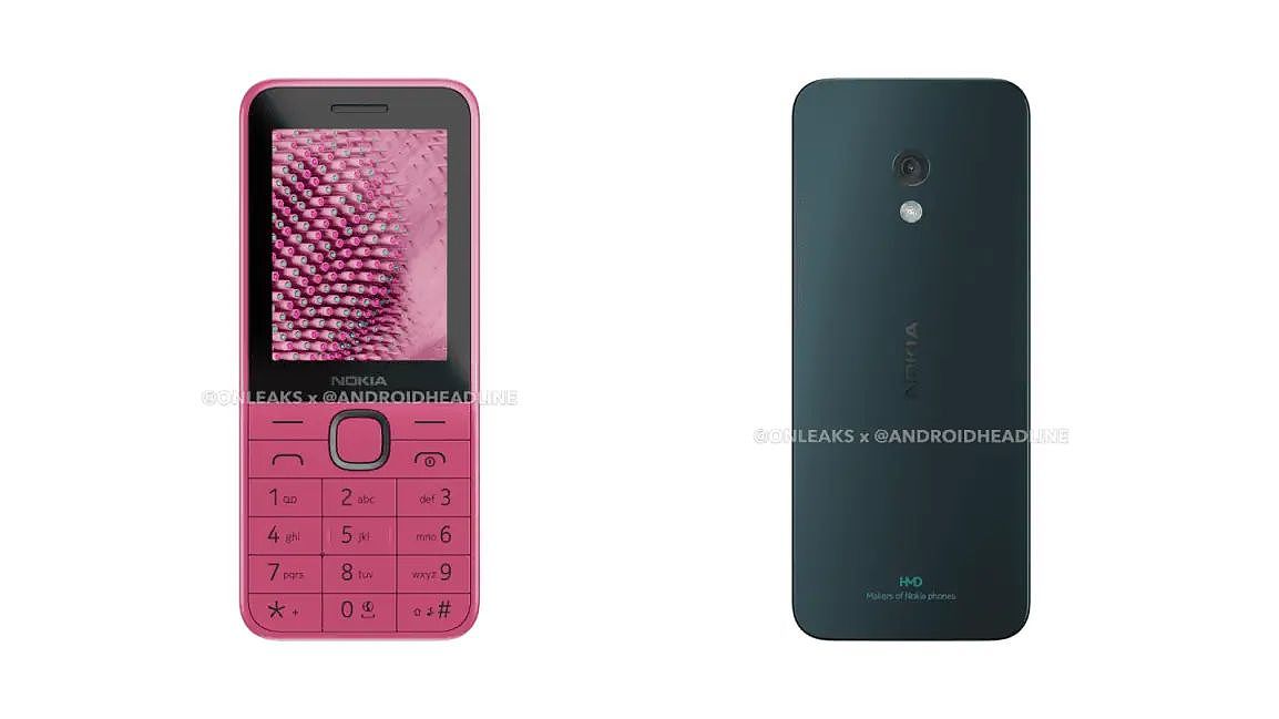 2024 款诺基亚 225 4G 功能手机渲染图曝光：2.4 英寸屏幕 + 1450mAh 电池 - 1