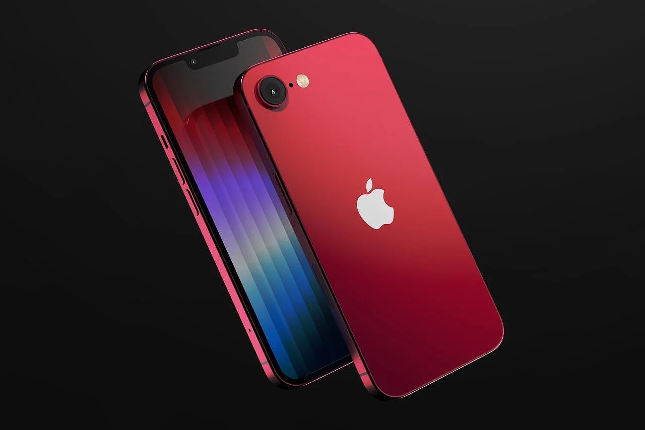 苹果 iPhone SE 4 高清渲染：刘海设计、后摄配更大传感器 - 3