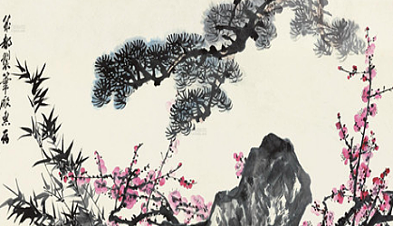 在中国的传统文化中，哪三种植物被比喻为岁寒三友？ - 1