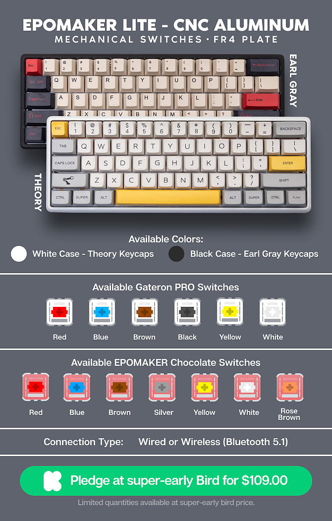 Epomaker Lite 客制化机械键盘发布：创新降噪立体硅胶垫，503 元起 - 11