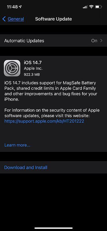 苹果确认iOS 14.7已修复无线热点名称Bug - 3