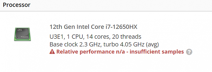 Intel i7-12650HX首次现身：55W 14核心硬塞笔记本 - 1