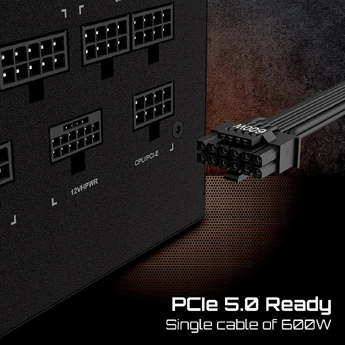 技嘉公布新款 PCIe 5.0 Ready 电源：配备 16pin 接口，单线缆供电 600W - 1