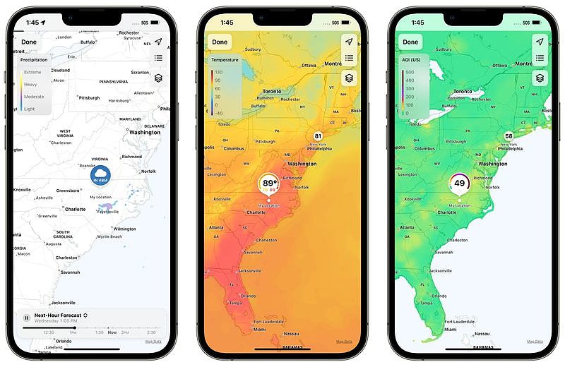 苹果 iOS 16 全新天气 App 体验：预报更详细，深入集成 Dark Sky 技术 - 5