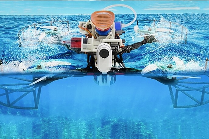 受雷莫拉鱼启发：这款使用了圆盘设计的两栖无人机可以在水下搭便车 - 2
