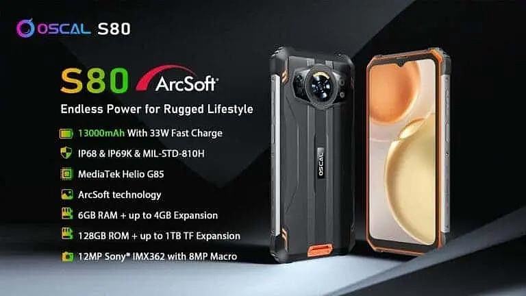 国产品牌推出 Oscal S80 三防手机，配备 13000 mAh 大电池 - 3
