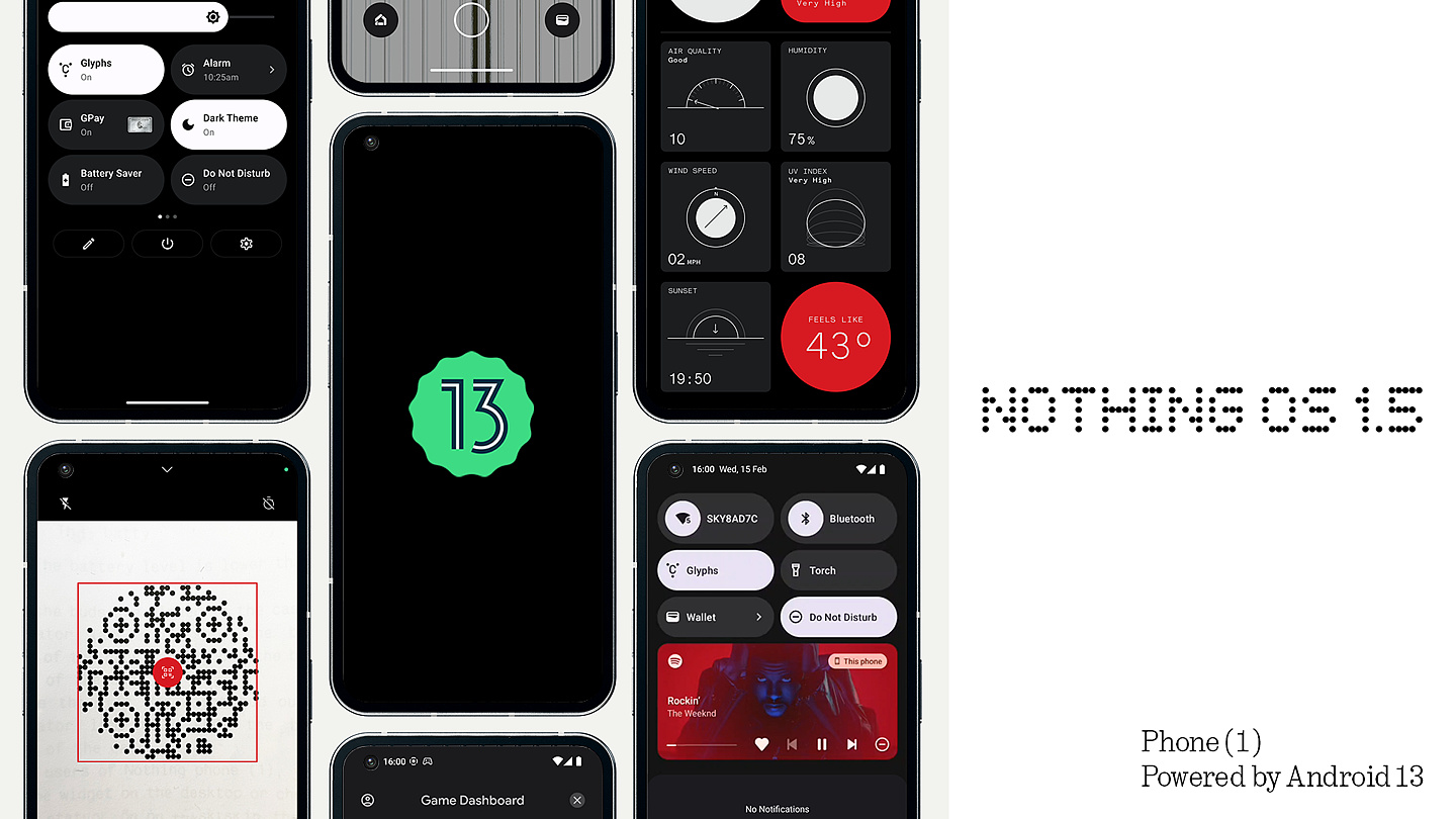 Nothing Phone (1) 手机开始全面推送安卓 13 / Nothing OS 1.5 系统更新 - 2