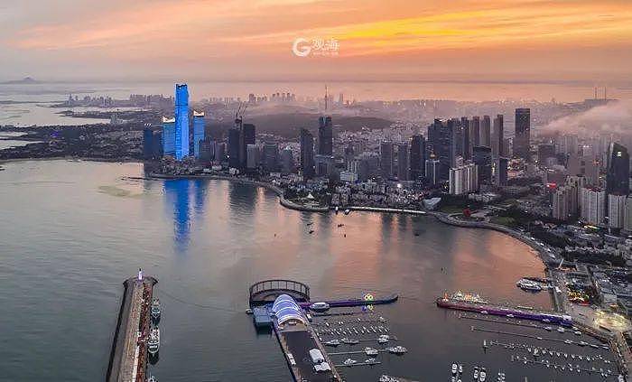 英语新闻｜Splendid sunset glow shines in Qingdao - 4
