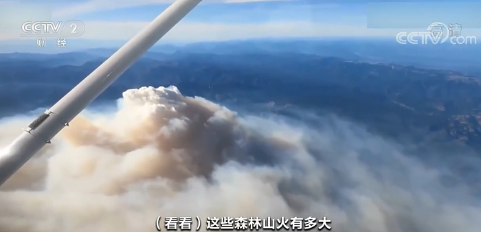 航拍美国浓烟四起的山火：场面犹如核弹爆炸时的蘑菇云 - 1