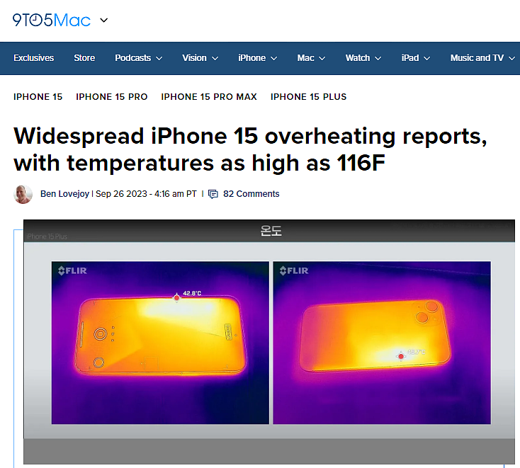 投票：你的 iPhone 15 Pro 机型遇到发热问题吗？有用户反馈通话 5 分钟升至 42°C - 3