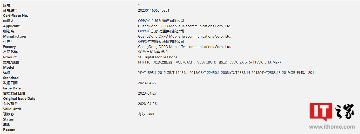 OPPO 新机通过 3C 认证，预计为 OPPO A1 活力版 - 1