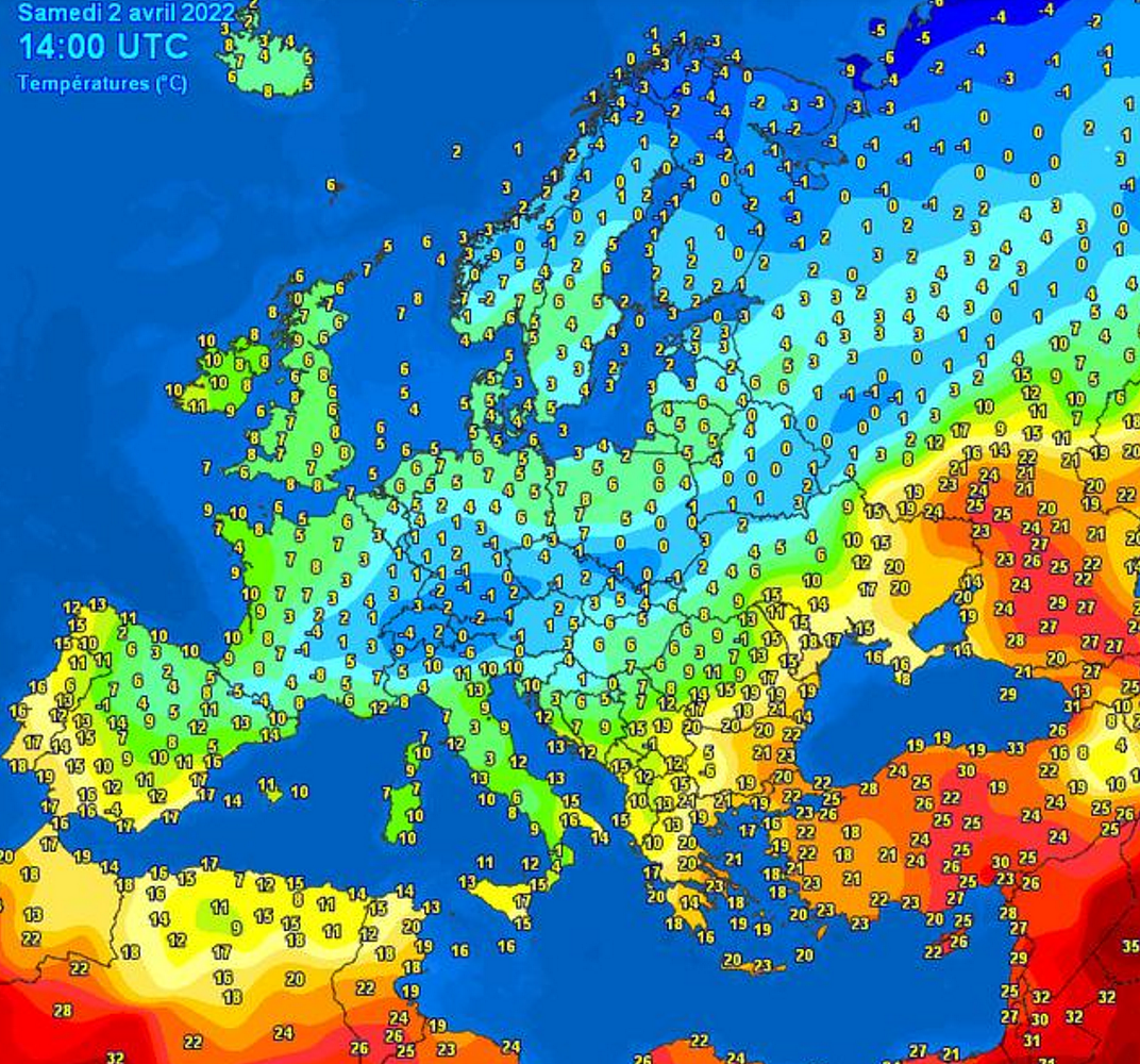 俄罗斯寒潮突袭欧洲多国 多地剧烈降温迎来“ 冰日”：最强倒春寒