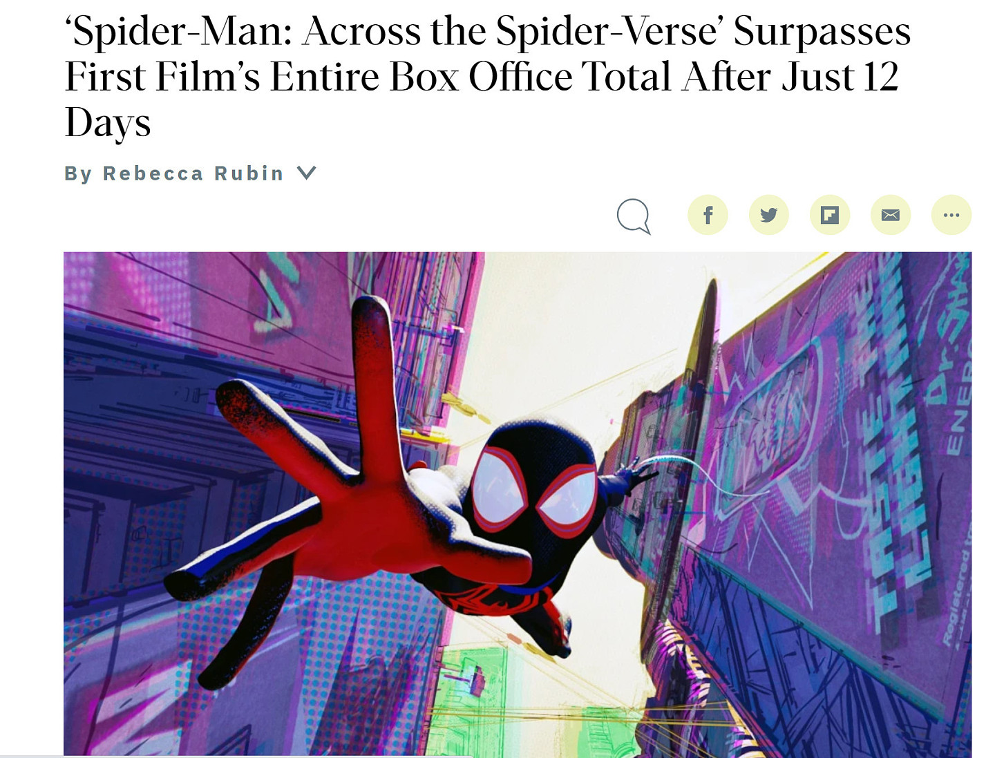 5.66亿美元！《蜘蛛侠纵横宇宙》正式成为索尼最热卖动画电影 - 1