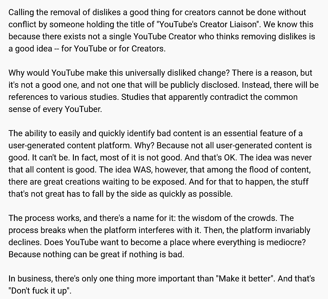 YouTube联合创始人Jawed Karim反对取消不喜欢按钮计数的决定 - 2