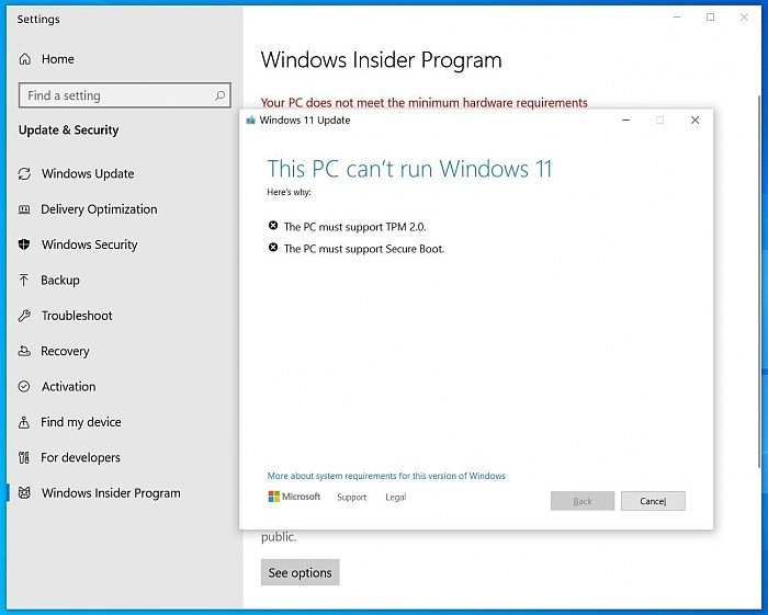 尽管硬件符合要求 许多Insider测试者仍无法预览体验Windows 11 - 1