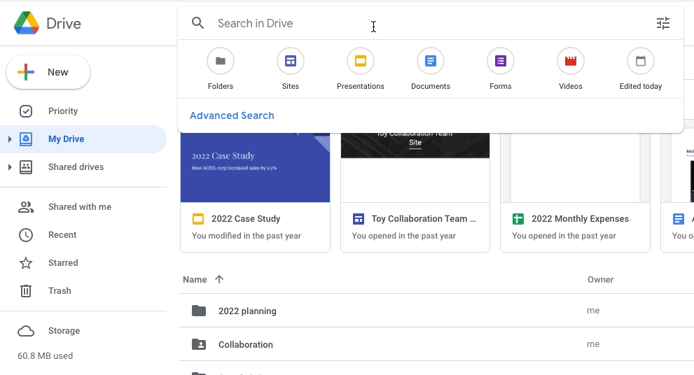 Google开放Search Chips功能：Drive中搜索文件更容易 - 1