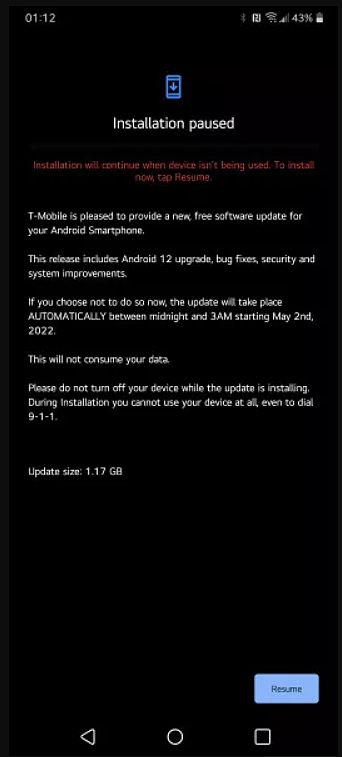 LG V60 ThinQ 美版推送 Android 12 更新 - 1