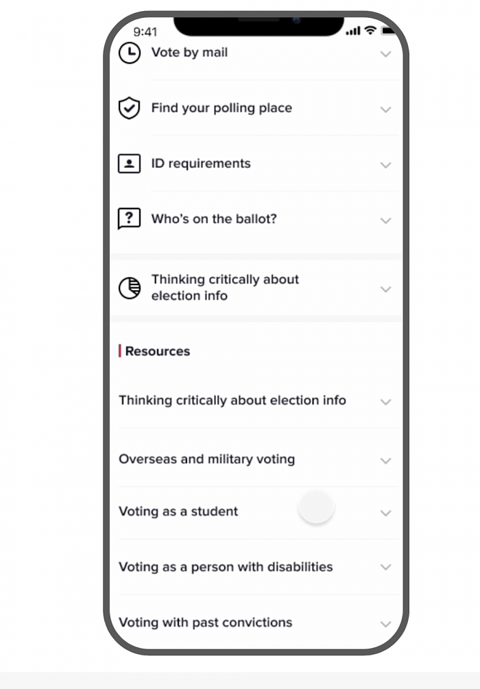 TikTok应用内推出美国中期选举中心并且打击错误信息 - 2