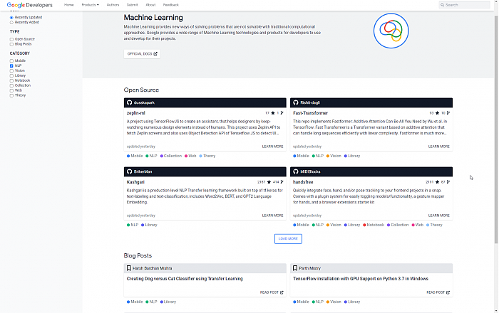 谷歌设立Dev Library开源项目贡献与教程专题网站 - 2
